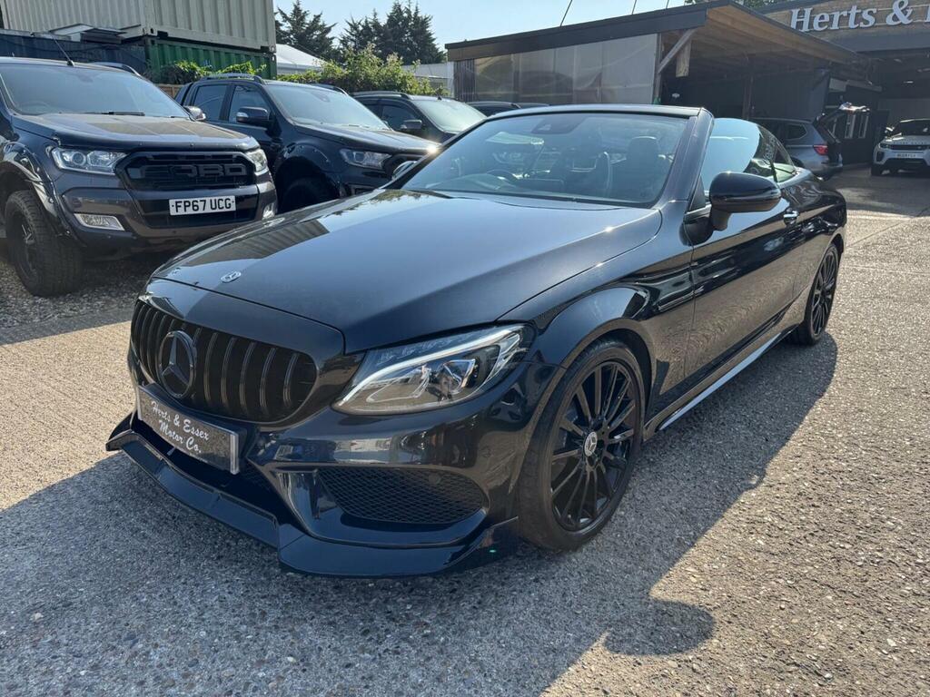 Mercedes-Benz C Class Convertible 2.0 C200 Amg Line Premium Plus Cabri HG17OPO Black #2
