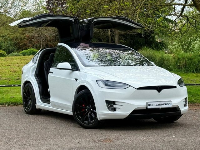 Tesla Model X 2017 P100dl Dual Motor Black Pack 6 Seats Pan Ro White #2
