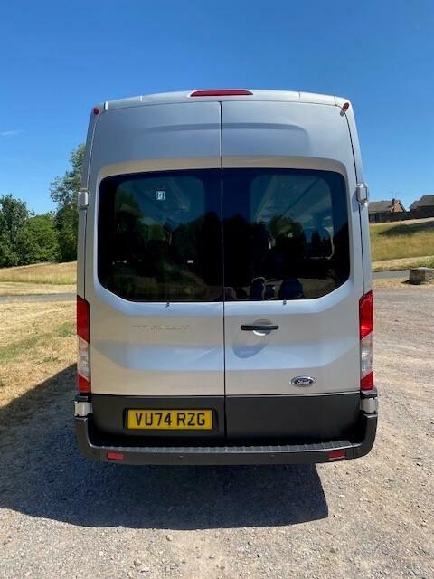 Ford Transit Custom 2.0 460 Ecoblue Leader Minibus 17 Seats VU74RZG Silver #4
