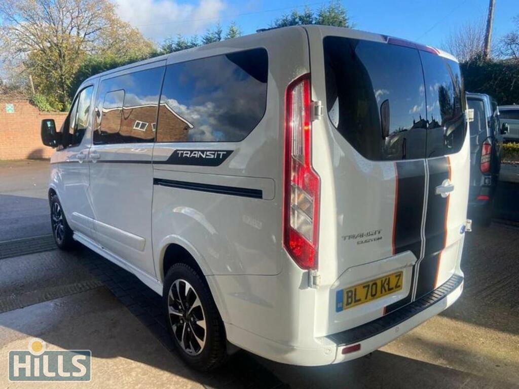 Ford Transit Custom 2.0 320 Ecoblue Sport Crew Van Double Cab Dies BL70KLZ White #5