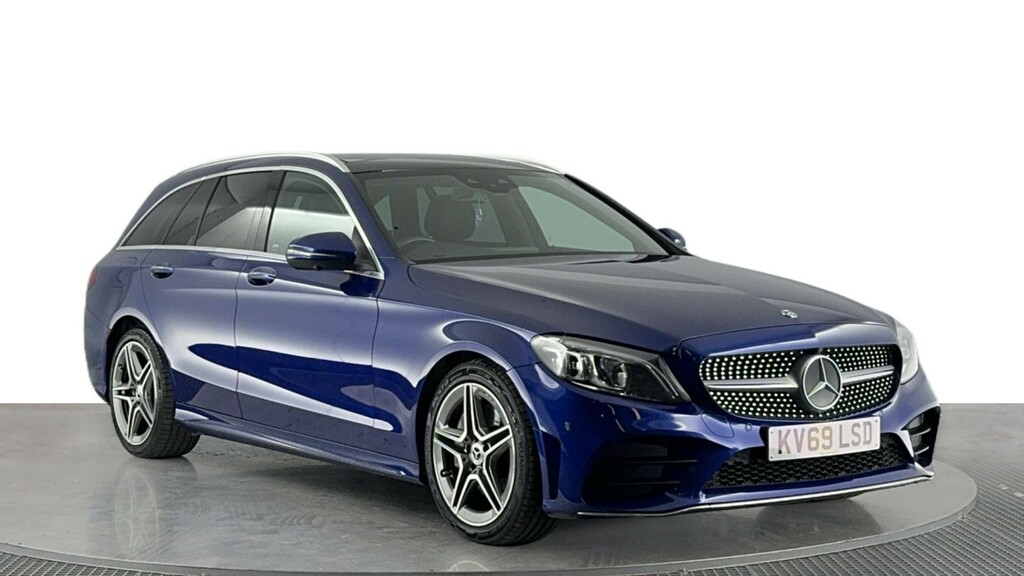 Mercedes-Benz C Class 2.0 C300d Amg Line Premium Plus Estate Diese KV69LSD Blue #2