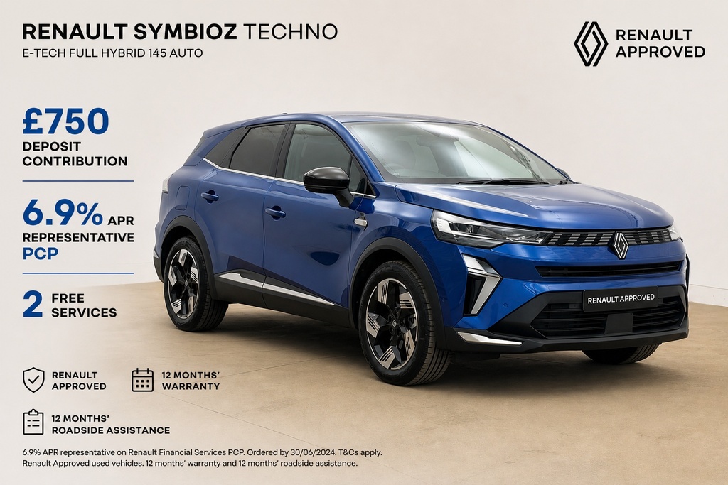 Renault Symbioz 1.6 E-tech Fhev 145 Techno Blue