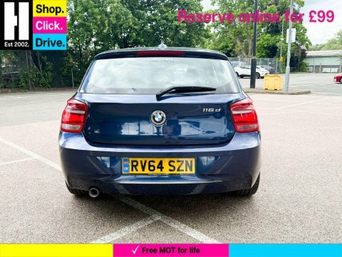 BMW 1 Series 2.0 116D Sport RV64SZN Blue #6