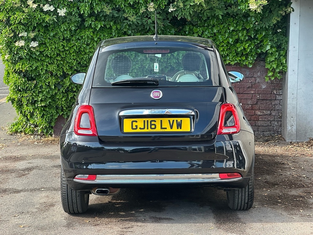 Fiat 500 Lounge Black #5