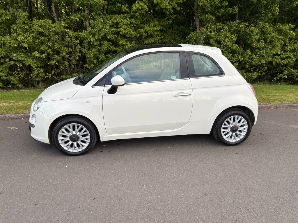 Fiat 500 1.2 Lounge Hatchback Dualogic Euro 6 S AL57ANN White #3