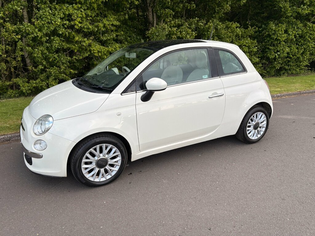 Fiat 500 1.2 Lounge Hatchback Dualogic Euro 6 S AL57ANN White #2