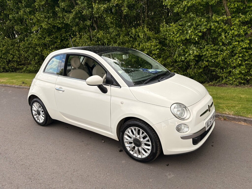 Fiat 500 1.2 Lounge Hatchback Dualogic Euro 6 S AL57ANN White #5