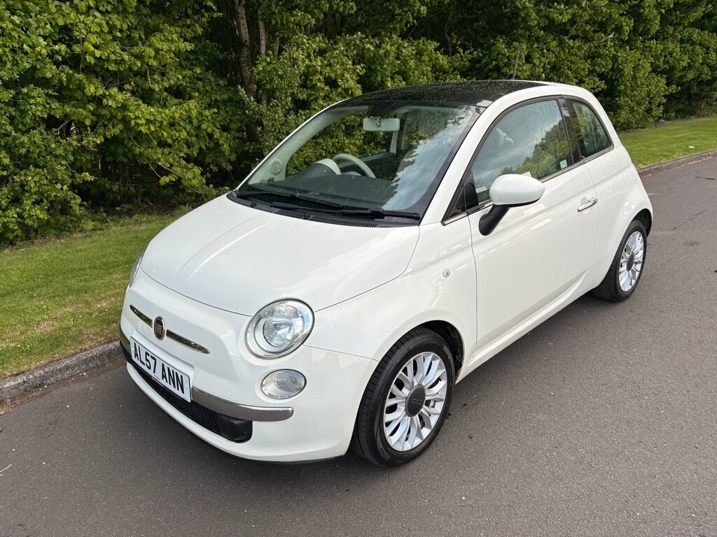 Fiat 500 1.2 Lounge Hatchback Dualogic Euro 6 S White
