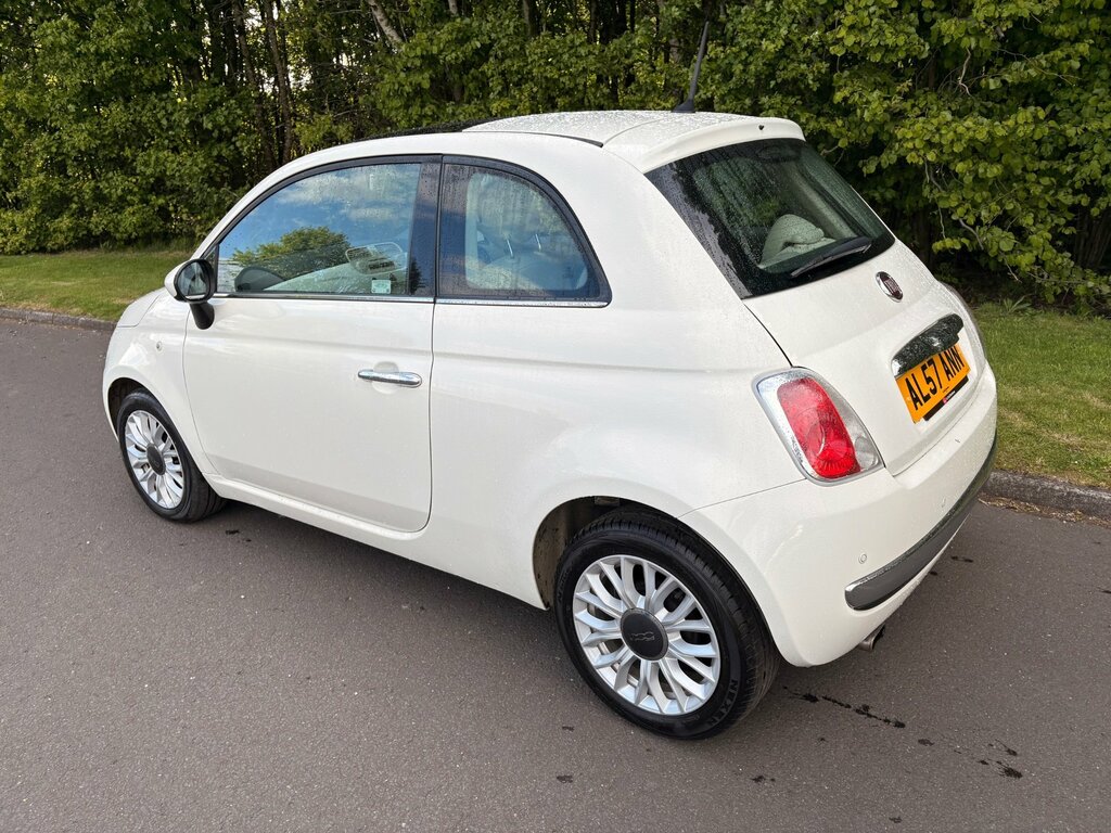 Fiat 500 1.2 Lounge Hatchback Dualogic Euro 6 S AL57ANN White #4