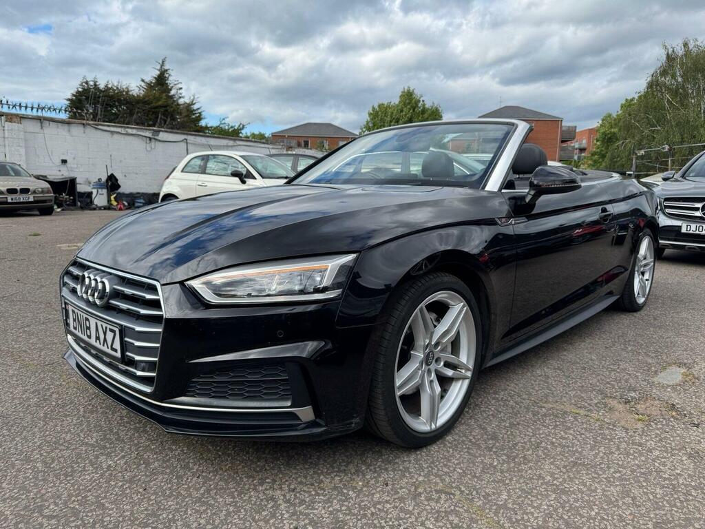 Audi A5 Convertible 2.0 Tdi S Line S Tronic Quattro Euro 6 BN18AXZ Black #2