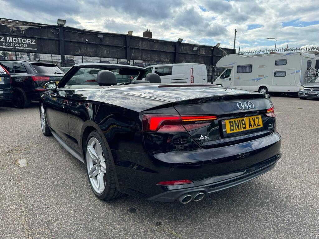 Audi A5 Convertible 2.0 Tdi S Line S Tronic Quattro Euro 6 BN18AXZ Black #5