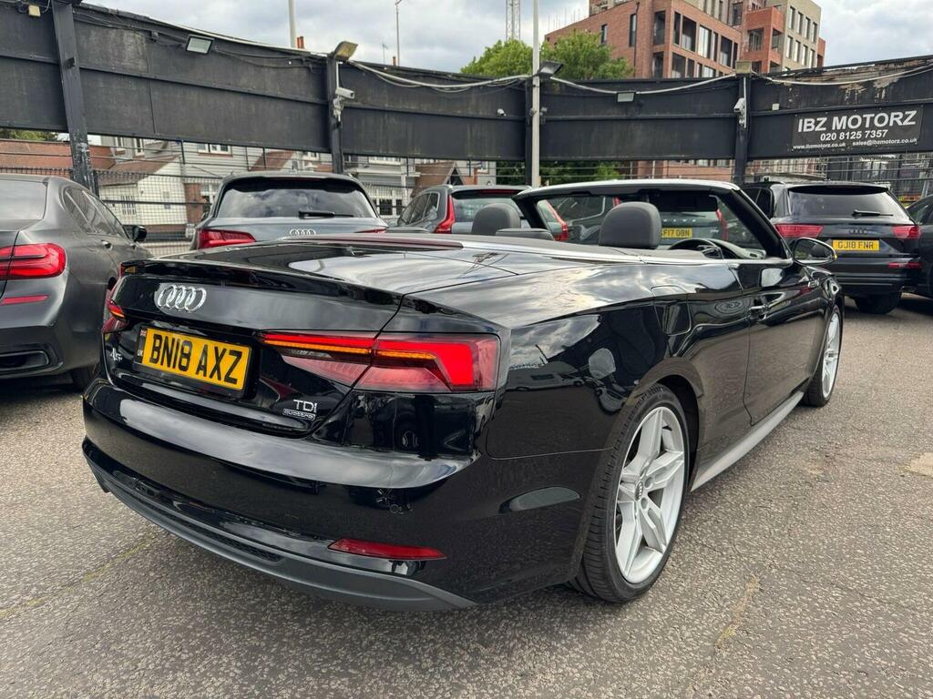 Audi A5 Convertible 2.0 Tdi S Line S Tronic Quattro Euro 6 BN18AXZ Black #6