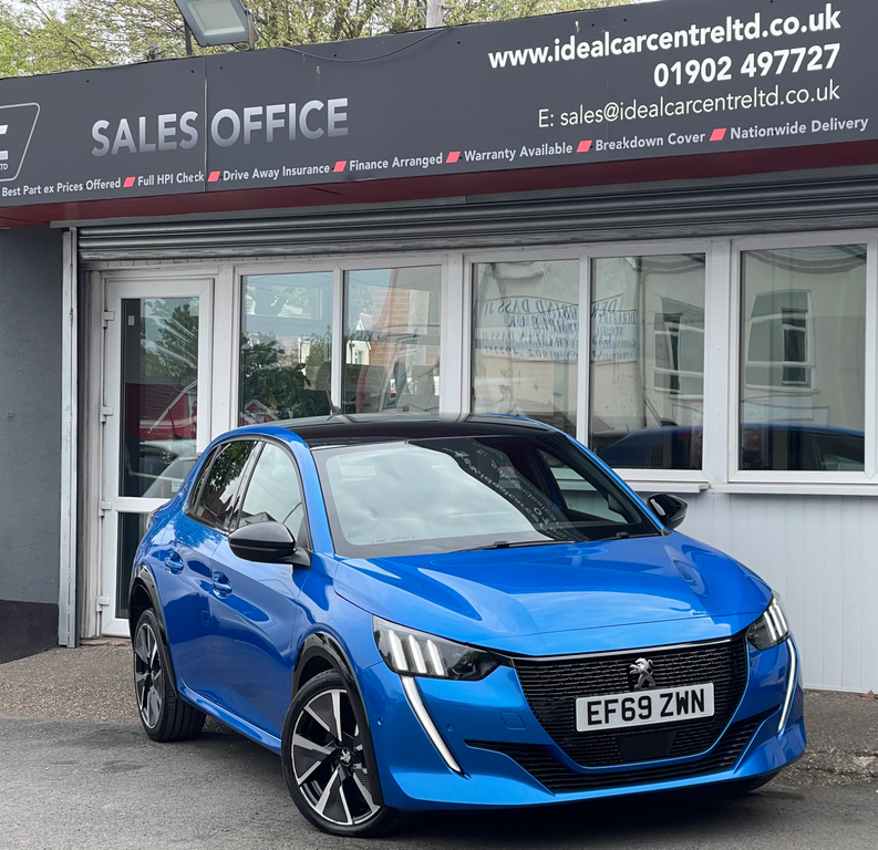 Peugeot e-208 50Kwh Gt Hatchback 136 Ps Blue