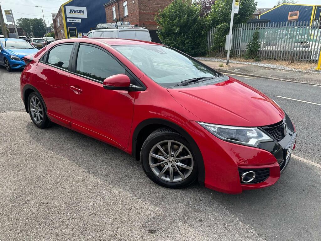 Honda Civic Hatchback 1.6 I-dtec Se Plus Navi Euro 5 Ss 5 FV16AFU Red #5