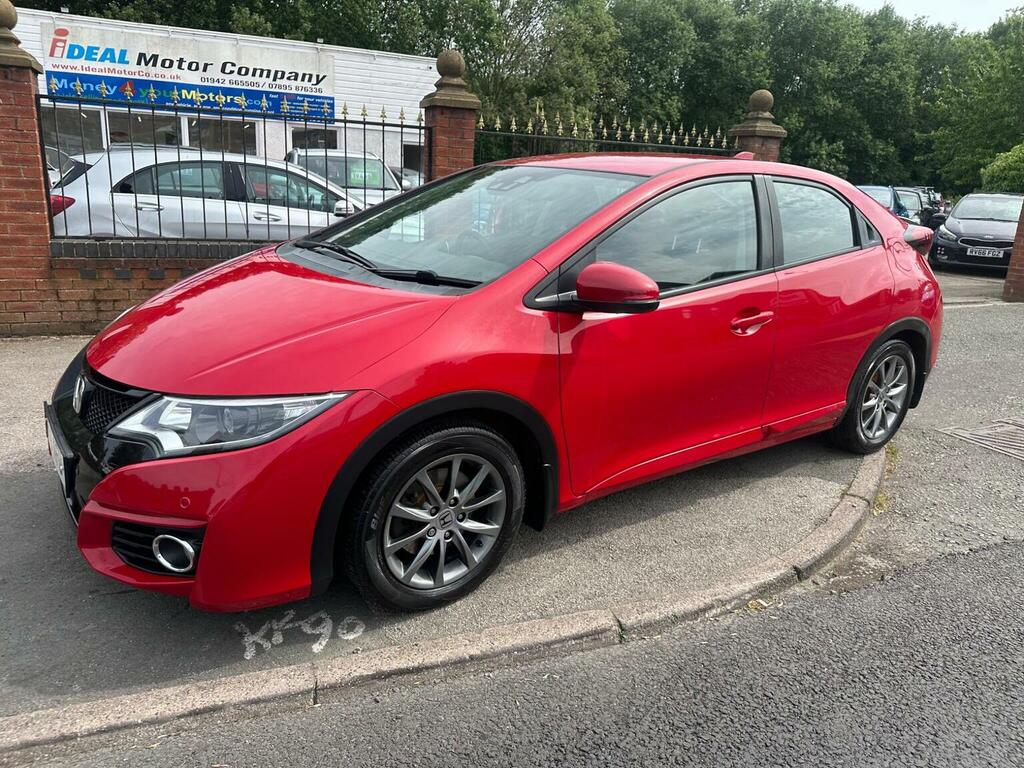 Honda Civic Hatchback 1.6 I-dtec Se Plus Navi Euro 5 Ss 5 FV16AFU Red #6