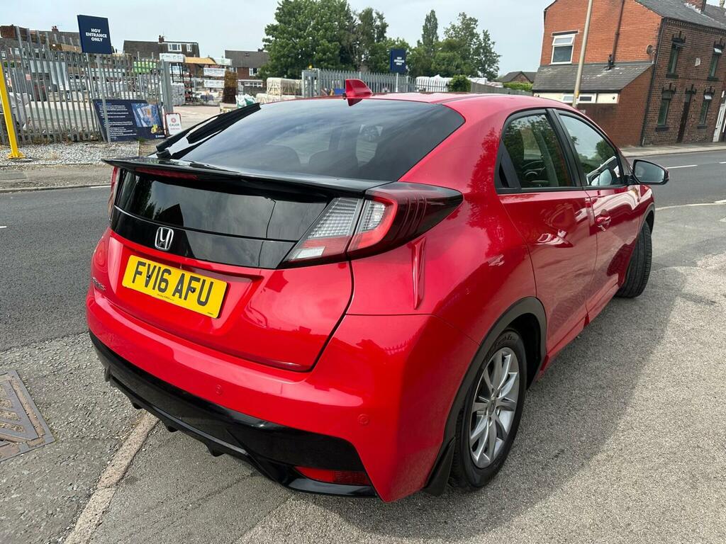 Honda Civic Hatchback 1.6 I-dtec Se Plus Navi Euro 5 Ss 5 FV16AFU Red #3