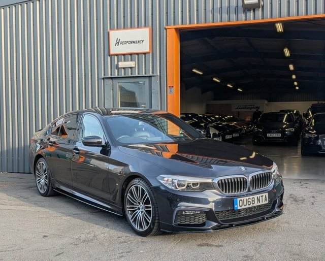 BMW 5 Series 2.0 530E 9.2Kwh M Sport Saloon Plug-in OU68NTA Black #3