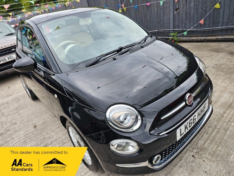 Fiat 500 0.9 Twinair Lounge Hatchback LK66HHF Black #5