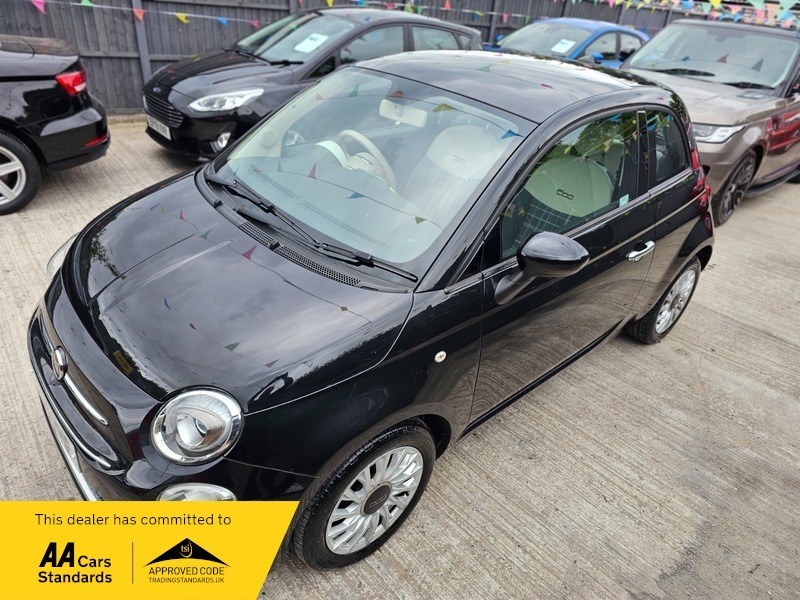 Fiat 500 0.9 Twinair Lounge Hatchback LK66HHF Black #6