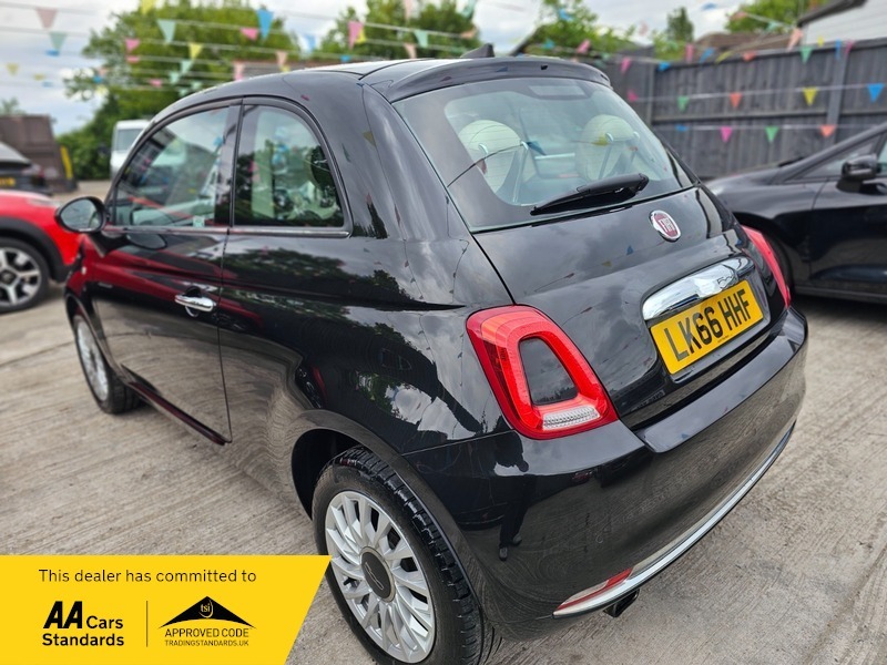 Fiat 500 0.9 Twinair Lounge Hatchback LK66HHF Black #4
