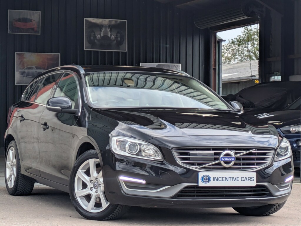 Volvo V60 2.4 D5 Se Lux Nav 215Hp 2 Owners. Sat Black