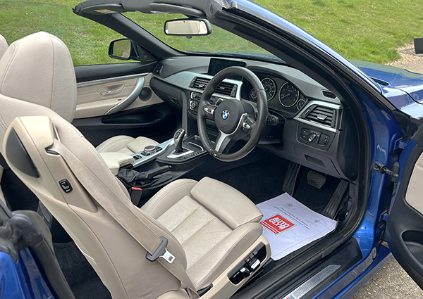 BMW 4 Series Xdrive M Sport Convertible WR66XPX Blue #6