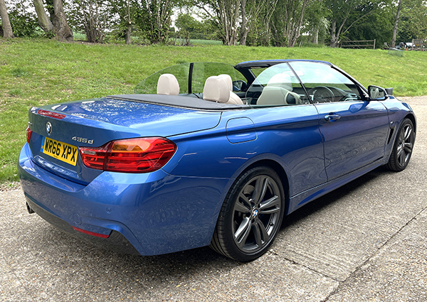 BMW 4 Series Xdrive M Sport Convertible WR66XPX Blue #2