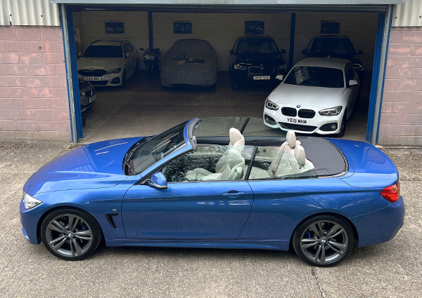 BMW 4 Series Xdrive M Sport Convertible WR66XPX Blue #4