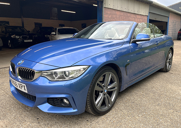 BMW 4 Series Xdrive M Sport Convertible WR66XPX Blue #5