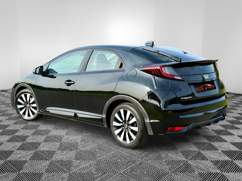 Honda Civic 1.8 I-vtec Se Plus Navi Hatchback Man OY66ZTM Black #2