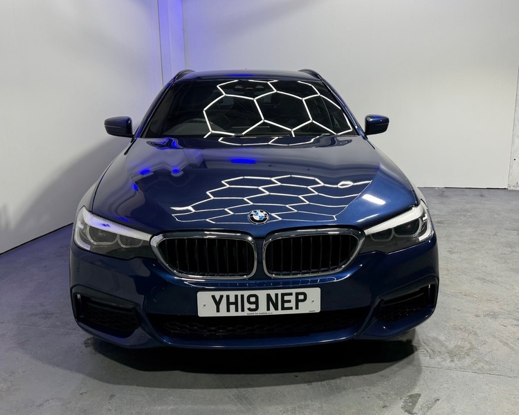 BMW 5 Series 520D M Sport Touring YH19NEP Blue #2