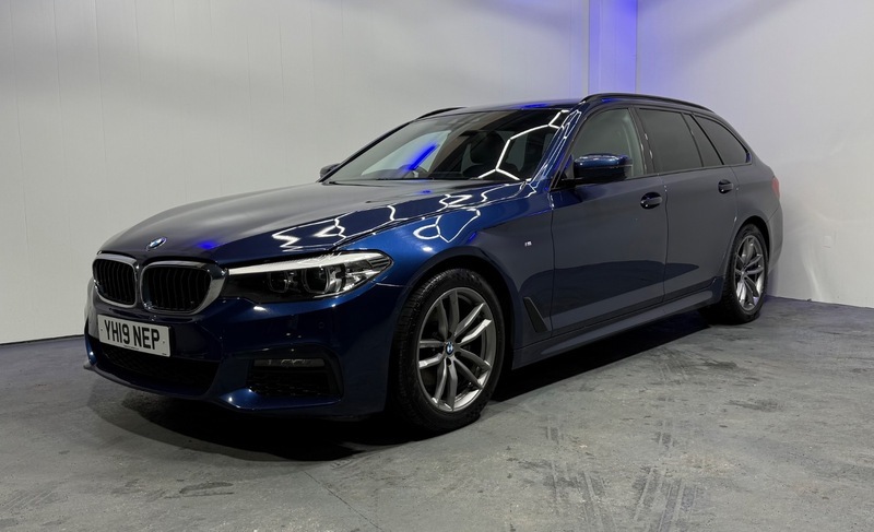 BMW 5 Series 520D M Sport Touring YH19NEP Blue #3