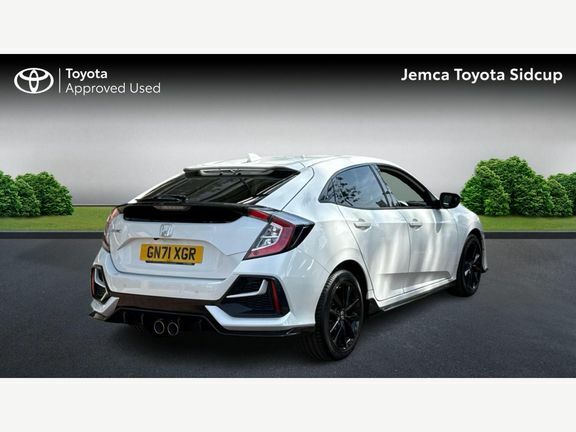Honda Civic 1.5 Vtec Turbo Sport Cvt Euro 6 Ss GN71XGR White #2