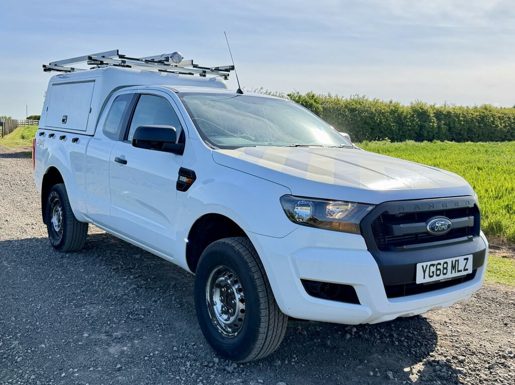 Ford Ranger 2.2 Tdci XL Super Cab Utility Spec Pick Up 2018 YG68MLZ White #2