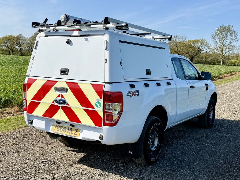 Ford Ranger 2.2 Tdci XL Super Cab Utility Spec Pick Up 2018 YG68MLZ White #3
