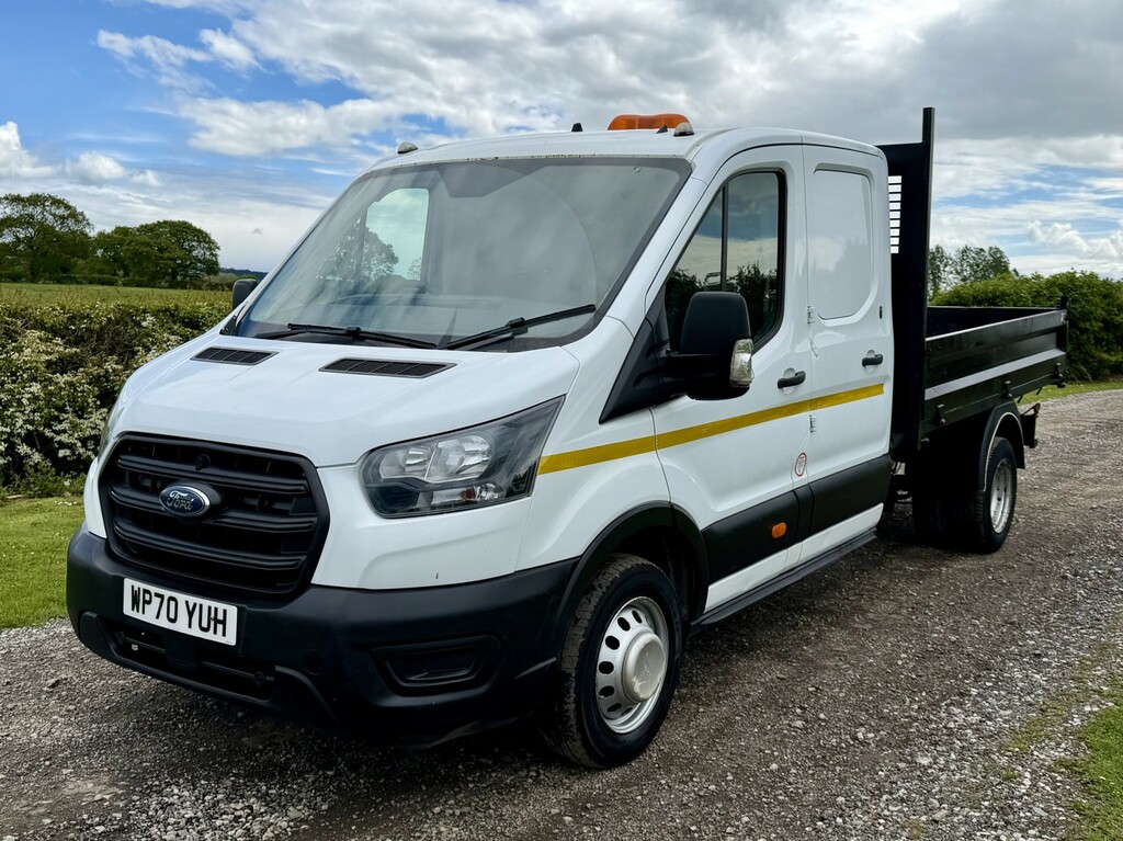 Ford Transit Custom 2.0 Transit Leader Double Cab Tipper Utility 2021 WP70YUH White #4