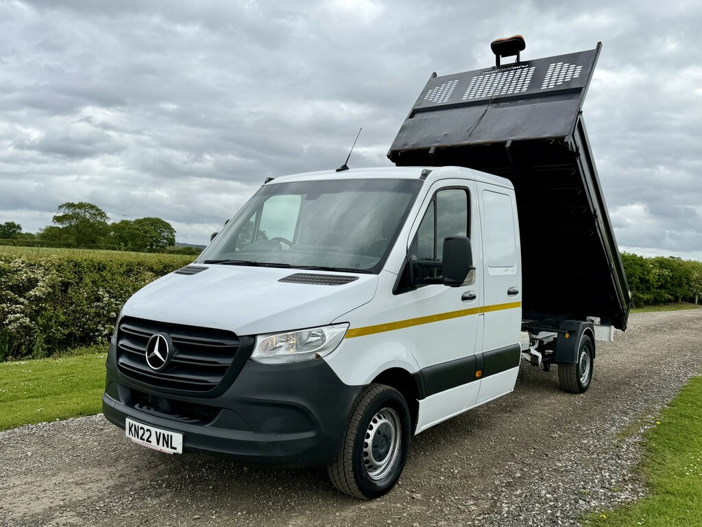 Mercedes-Benz Sprinter 2.1 314 Cdi Dropside Tipper 2022 KN22VNL White #3
