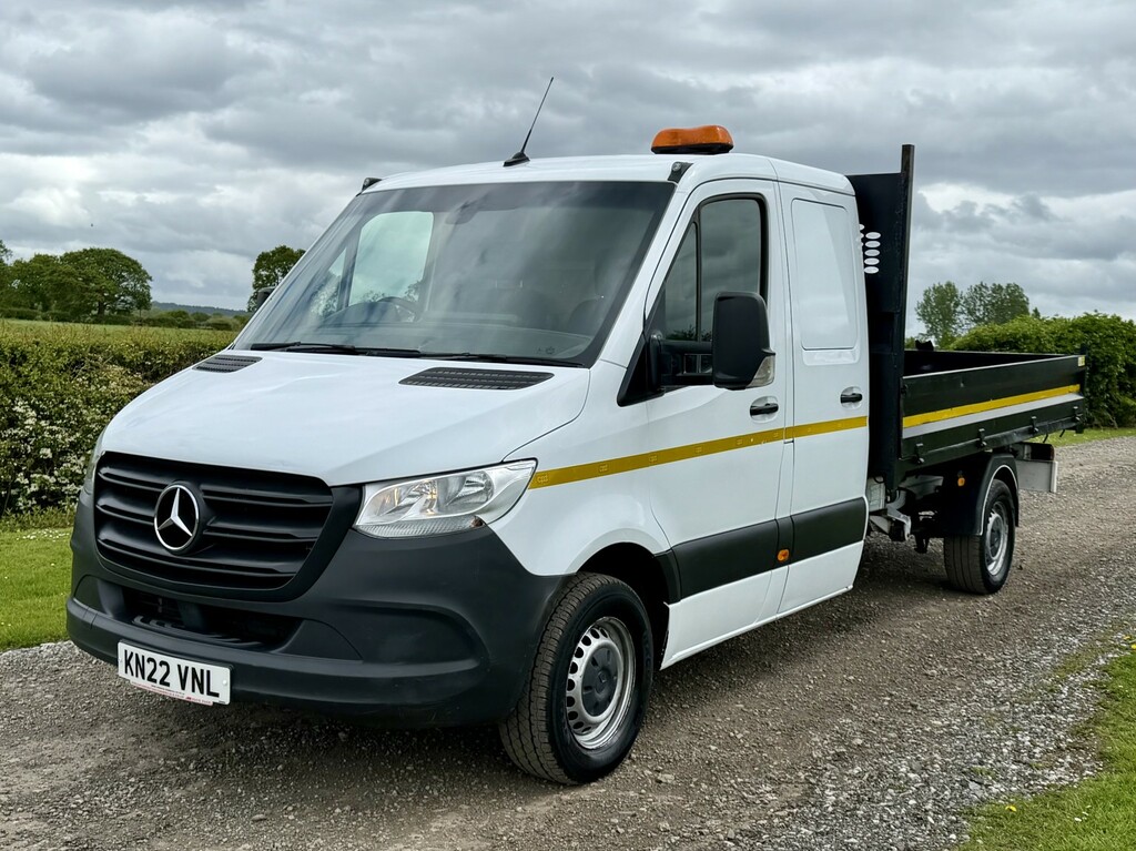 Mercedes-Benz Sprinter 2.1 314 Cdi Dropside Tipper 2022 KN22VNL White #2