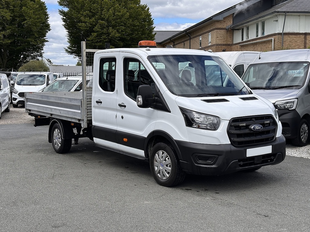 Ford Transit Custom 350 Ecoblue Leader Crewcab Dropside L4 Rwd Euro 6 DV72OPH White #2