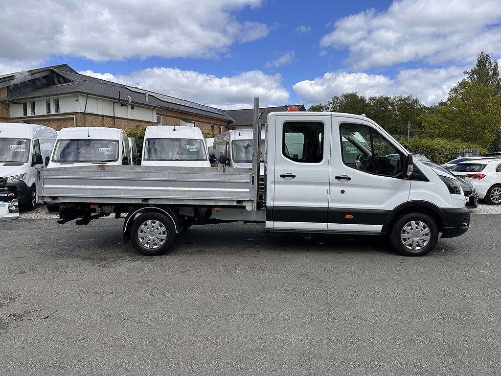 Ford Transit Custom 350 Ecoblue Leader Crewcab Dropside L4 Rwd Euro 6 DV72OPH White #3