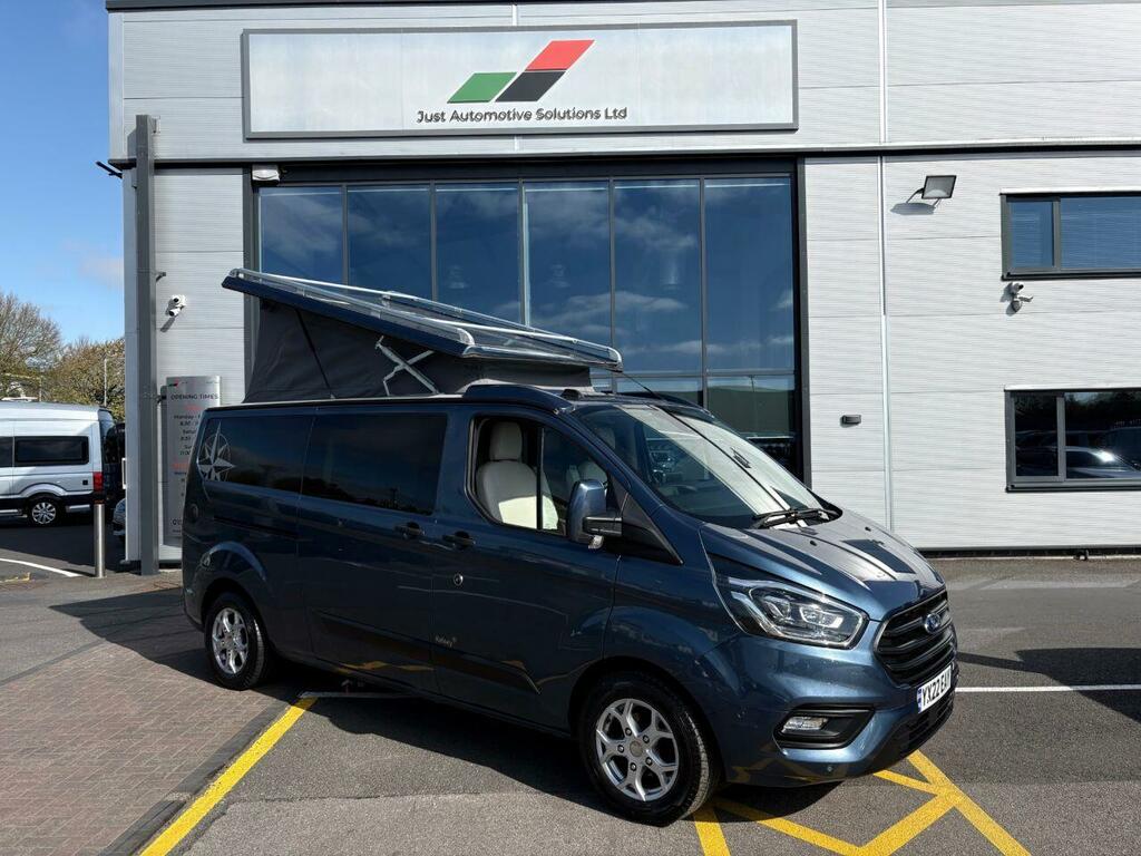 Ford Transit Custom 4 Belt - 4 Berth - Onboard Toilet Cream Leather In Blue
