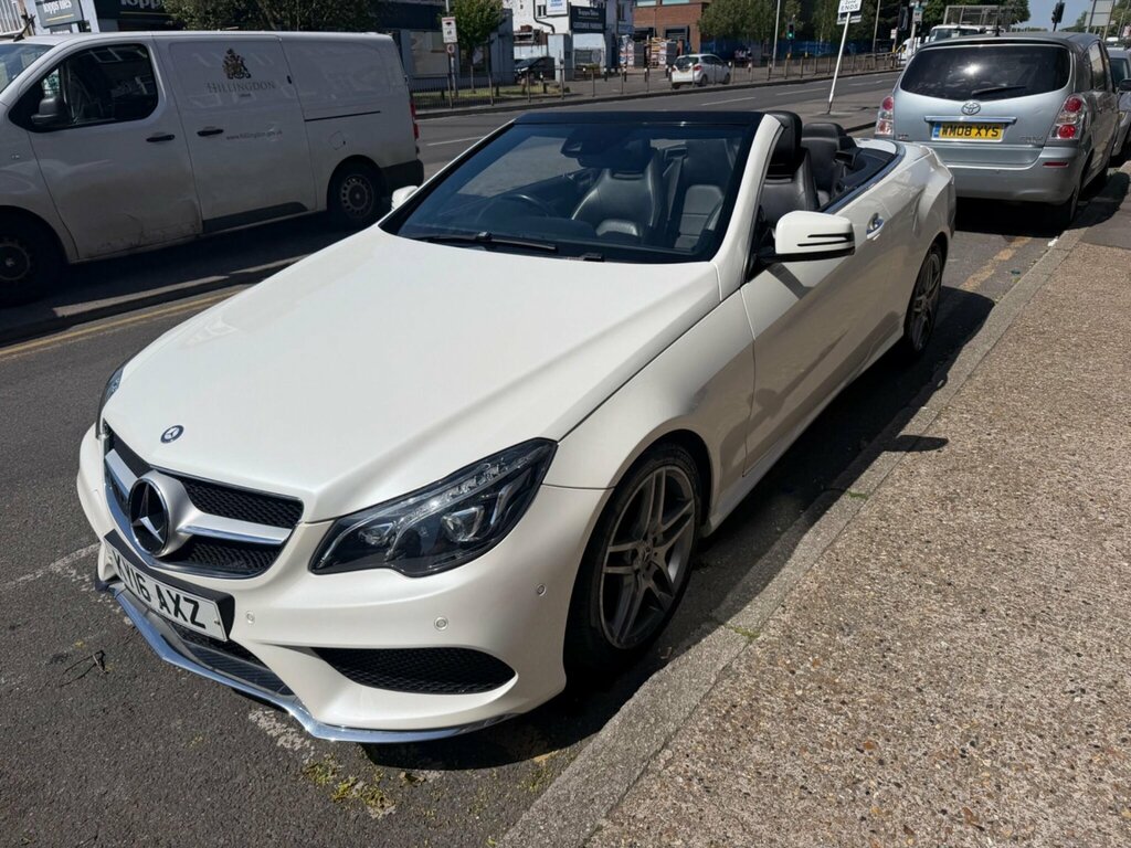 Mercedes-Benz E Class 3.0 E350d V6 Bluetec Amg Line Premium Cabriolet KY16AXZ White #2