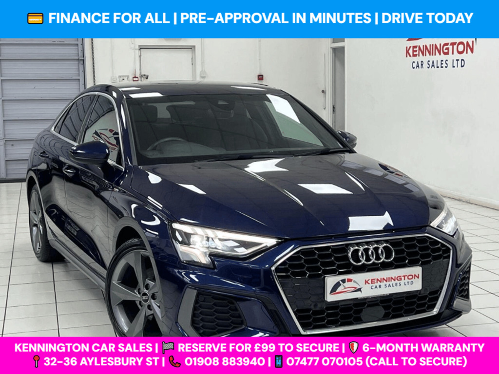 Audi A3 1.5 Tfsi 35 S Line S Tronic Euro 6 Ss 4Dr, Blue