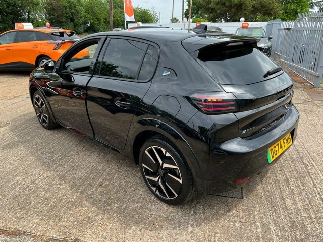 Peugeot e-208 50Kwh Gt Hatchback 7.4Kw Charge DG74FWH Black #4