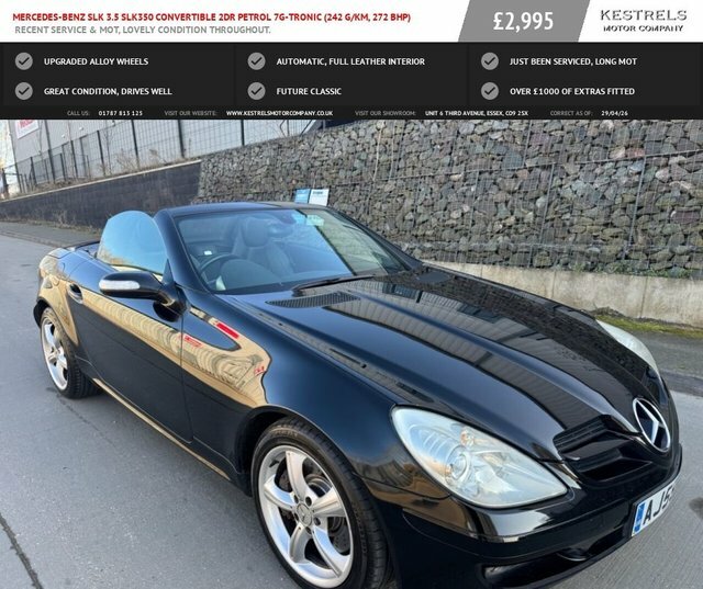Mercedes-Benz SLK Slk350 Convertible Black