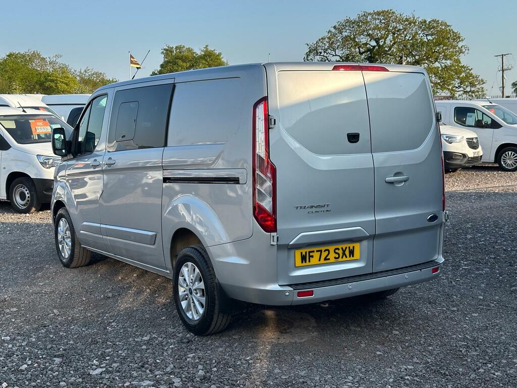 Ford Transit Custom 2.0 320 Ecoblue Limited Crew Van L1 H1 Euro 6 Ss WF72SXW Silver #4