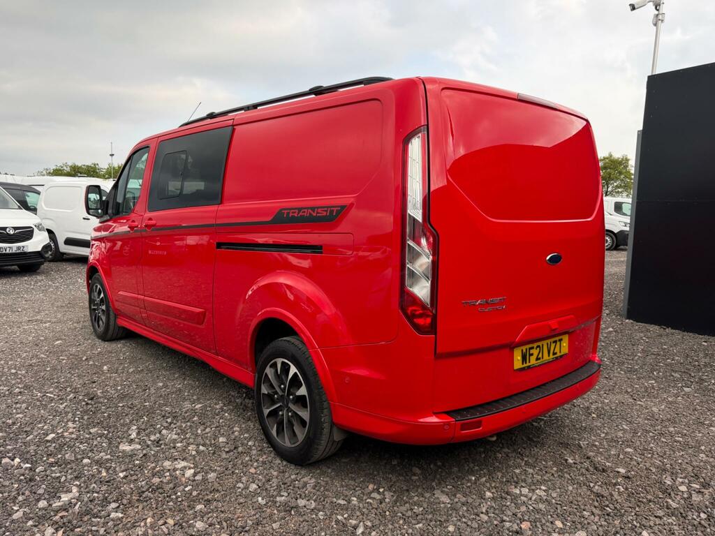 Ford Transit Custom 2.0 320 Ecoblue Sport Crew Van L2 H1 Euro 6 Ss WF21VZT Red #5