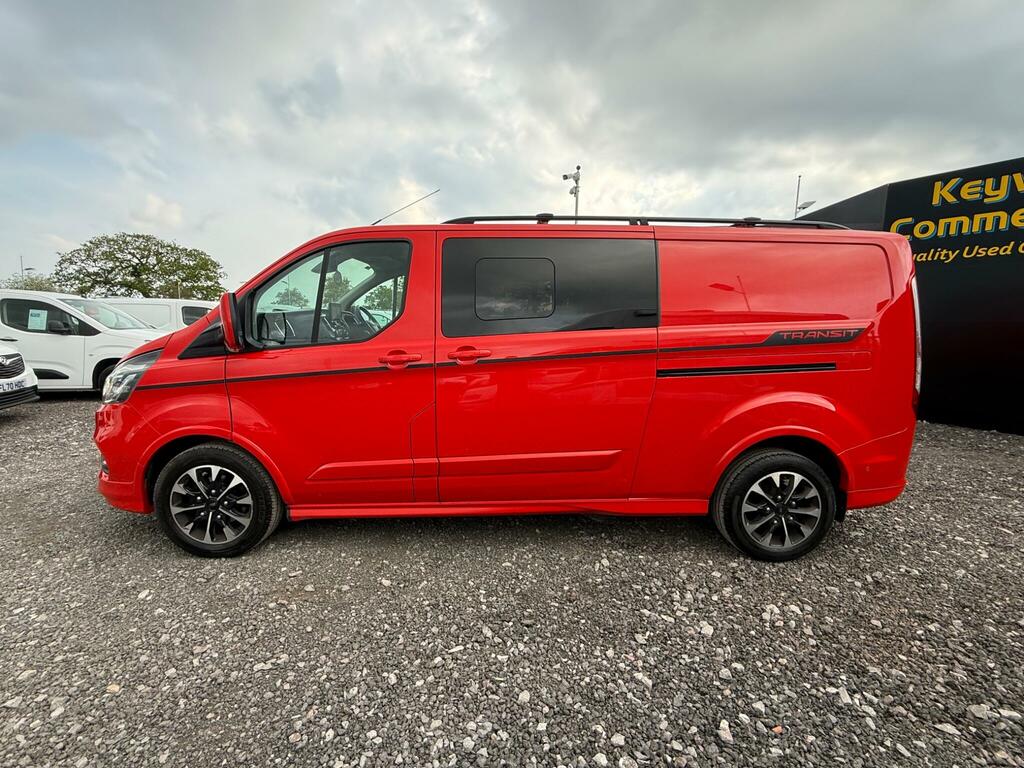 Ford Transit Custom 2.0 320 Ecoblue Sport Crew Van L2 H1 Euro 6 Ss WF21VZT Red #4