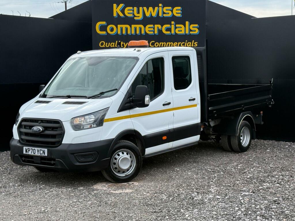 Ford Transit Custom 2.0 350 Ecoblue Leader Tipper Double Cab Diese WP70YCN White