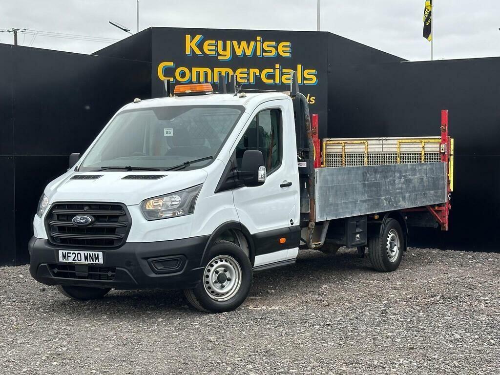 Ford Transit Custom 2.0 350 Ecoblue Leader Dropside White